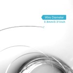 Fil artisanal galvanisé de calibre 20 – 164 pi (0,032 po), fil métallique professionnel pour accrocher des photos (15 lb), formation de bonsaï, artisanat et projet de bricolage léger