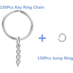 150 pièces NANSSY 1 pouce/25 mm porte-clés fendus avec chaîne en argent, porte-clés, pièces d'anneaux avec anneau de saut ouvert et connecteur. 150 pièces NANSSY 1 pouce/25 mm porte-clés fendus avec chaîne en argent, porte-clés, pièces d'anneaux avec anneau de saut ouvert et connecteur.