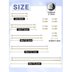 Rallonge de collier et fermoir de collier magnétique, rallonges de chaîne en or et en argent pour colliers, bracelets, bijoux