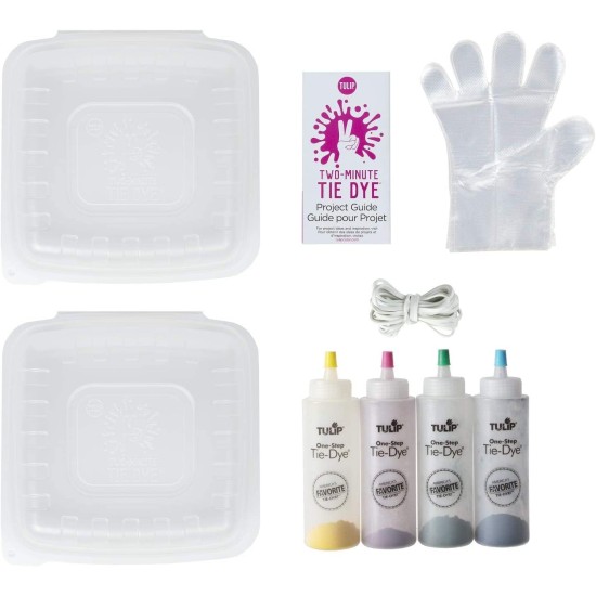 Kit de teinture en une étape Tulip Kits de teinture pour tissu Tulip 43189 Fdy Multi 2 Min Fruit Punch, 4 couleurs, comme détaillé, 6 onces (paquet de 1)