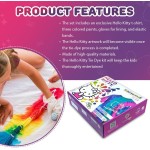 – Hello Kitty – Ensemble Tie Dye – L'ensemble comprend un T-shirt, 3 peintures colorées, une doublure, des gants et des bandes élastiques, lot de 1 (M)