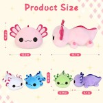 KMUYSL Jouets en peluche Axolotl pour garçons et filles âgés de 0 1 2 3 4 5 6 7 8 ans et plus - Animal en peluche Axolotl maman avec 4 bébés axolotls dans son ventre, cadeaux d'anniversaire de Noël pour bébé, tout-petit, enfants