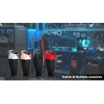 Ginsco Lot de 2 mini poubelles de voiture avec couvercle, accessoires de voiture pour intérieur, petite poubelle étanche pour la maison avec 2 crochets ABS supplémentaires et 90 sacs poubelles noirs