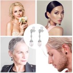 3 paires de rehausseurs de boucles d'oreilles, fermoirs de boucles d'oreilles hypoallergéniques de 8 mm pour oreilles tombantes, fermoirs de boucles d'oreilles couronne réglables pour boucles d'oreilles lourdes (8 mm 2 argent + 1 or)