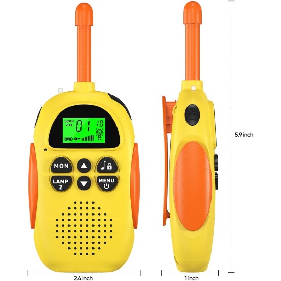 Lot de 2 talkies-walkies rechargeables pour enfants, longue portée, 22 canaux, radio bidirectionnelle, jouet d'anniversaire pour enfants, cadeau pour garçons et filles de 3 à 12 ans, aventures en plein air, camping, randonnée Lot de 2 talkies-walkies rechargeables pour enfants, longue portée, 22 canaux, radio bidirectionnelle, jouet d'anniversaire pour enfants, cadeau pour garçons et filles de 3 à 12 ans, aventures en plein air, camping, randonnée
