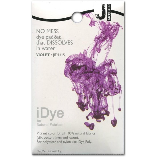 Tissu naturel Jacquard Idye : Violet