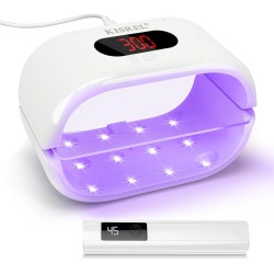 KISREL Lampe UV pour résine, grande lumière double face avec lampe de poche UV, machine de polymérisation de résine amovible 2 en 1, affichage numérique à 3 vitesses, lampe à durcissement rapide 36 W pour l'artisanat, la fabrication de bijoux