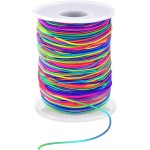 Corde de bracelet extensible de 1 mm, cordon élastique arc-en-ciel robuste pour la fabrication de bijoux, colliers, perles et travaux manuels