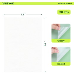 WISYOK 30 pièces film rétractable, feuilles de plastique rétractables pour l'artisanat, la fabrication de bijoux, les projets de classe, les cadeaux personnalisés, la décoration intérieure, 8,2x5,8 pouces WISYOK 30 pièces film rétractable, feuilles de plastique rétractables pour l'artisanat, la fabrication de bijoux, les projets de classe, les cadeaux personnalisés, la décoration intérieure, 8,2x5,8 pouces