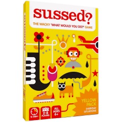 SUSSED The Wacky « Que feriez-vous ? » Jeu de cartes sociales – Chaussette de Noël pour enfants et jeu de voyage familial pour garçons et filles – Amusant et facile à jouer – Tous les âges à partir de 6 ans – Hello Yellow Deck