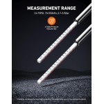 AstroAI Lot de 2 manomètres pour pneus 10-75 PSI, calibrés selon ANSI B40.1 Grade B (2 %), corps en acier inoxydable, buse en métal 3 mesures pour voitures, vélos, véhicules