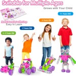 Jouets STEM pour filles de 4, 5, 6, 7, 8 ans et plus, cadeaux d'anniversaire, jouets de construction éducatifs roses pour enfants âgés de 4 à 8, 5 à 7, 8 à 10 ans, activités Stem, jouet de construction pour filles de 4 à 6, 6 à 8 ans, jeux créatifs, idée 