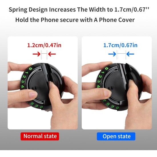 Tapis de tableau de bord de voiture antidérapant universel avec support de téléphone rotatif à 360° – Organisateur multifonction pour téléphones, lunettes de soleil, clés et essentiels du quotidien (gris noir)