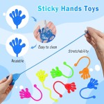 Sticky Hands Bulk 48 PCS Remplisseurs d'œufs pour panier de Pâques Cadeaux de fête pour enfants de 4 à 8 ans 8 à 12 ans Jouet à main collant extensible pour enfants Sac de cadeaux pour petits prix de classe Cadeaux pour étudiants Fournitures de fête d'ann