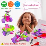 Jouets STEM pour filles de 4, 5, 6, 7, 8 ans et plus, cadeaux d'anniversaire, jouets de construction éducatifs roses pour enfants âgés de 4 à 8, 5 à 7, 8 à 10 ans, activités Stem, jouet de construction pour filles de 4 à 6, 6 à 8 ans, jeux créatifs, idée 