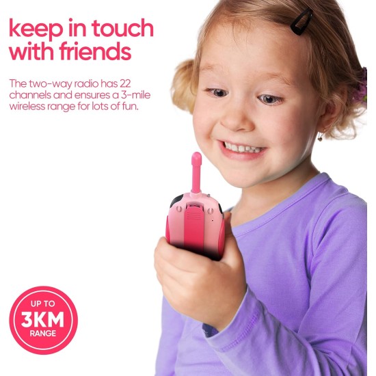 Lot de 2 talkies-walkies rechargeables pour enfants, longue portée, 22 canaux, radio bidirectionnelle, jouet d'anniversaire pour enfants, cadeau pour garçons et filles de 3 à 12 ans, aventures en plein air, camping, randonnée Lot de 2 talkies-walkies rechargeables pour enfants, longue portée, 22 canaux, radio bidirectionnelle, jouet d'anniversaire pour enfants, cadeau pour garçons et filles de 3 à 12 ans, aventures en plein air, camping, randonnée