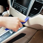 Kit d'outils de dépose de garniture automatique, 13 pièces, Kit d'outils de fenêtre de porte de panneau de voiture, ensemble d'outils de démontage de fixation à Clip automatique, bleu