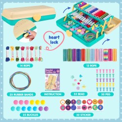 Kit de fabrication de bracelets d'amitié de Pâques avec boîte de rangement, bricolage de bracelets à cordes, arts et travaux manuels pour filles âgées de 8 à 12 ans, ensemble de jouets d'activités de voyage pour enfants, cadeaux d'anniversaire de Pâques p Kit de fabrication de bracelets d'amitié de Pâques avec boîte de rangement, bricolage de bracelets à cordes, arts et travaux manuels pour filles âgées de 8 à 12 ans, ensemble de jouets d'activités de voyage pour enfants, cadeaux d'anniversaire de Pâques p