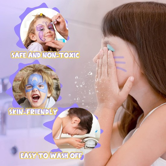 Tomons Kit de maquillage pour enfants pour filles, véritable jouet cosmétique lavable, ensemble de beauté, jouets d'anniversaire, cadeau pour filles de 3 4 5 6 7 8 9 10 ans