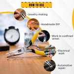 BOOSDEN Lot de 5 petites pinces à bec effilé de 12,7 cm, pinces à bec long de précision avec coupe latérale et ressort, mini pinces à pointe fine pour la fabrication de bijoux pour l'électronique, l'artisanat, le bricolage, les perles, le modélisme