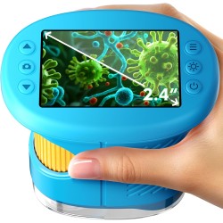 Microscope portable 1000X pour enfants, microscopes numériques pour enfants à écran 4K de 2,4