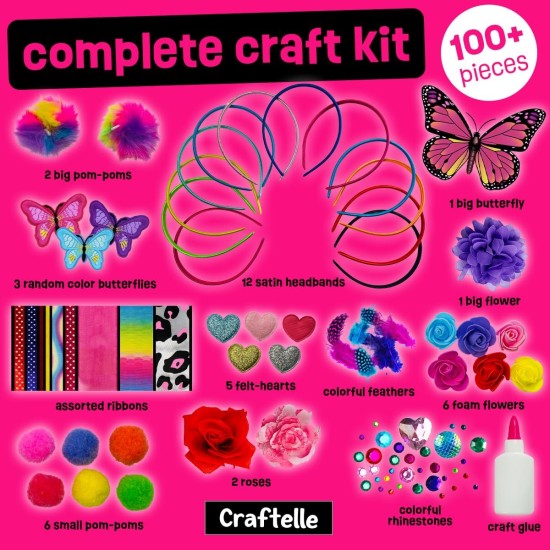 Kit de fabrication de bandeaux pour filles – Créez vos propres bandeaux tendance pour enfants – Accessoires pour cheveux DIY pour filles de 4 à 6 ans – Arts et travaux manuels, meilleures idées de cadeaux d'anniversaire – Cadeau artistique pour fille de 4 Kit de fabrication de bandeaux pour filles – Créez vos propres bandeaux tendance pour enfants – Accessoires pour cheveux DIY pour filles de 4 à 6 ans – Arts et travaux manuels, meilleures idées de cadeaux d'anniversaire – Cadeau artistique pour fille de 4