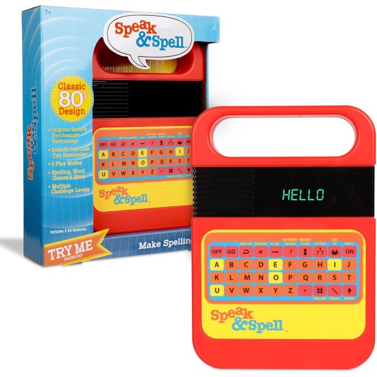 Jeu électronique Speak & Spell – Jouet d'apprentissage éducatif, jeux d'orthographe, arcade portable rétro des années 80, jouets pour autisme, activité pour garçons, filles, tout-petits, à partir de 7 ans