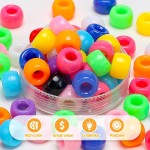 Bundooraking Lot de 8 000 perles de poney en vrac, perles en plastique colorées pour bracelets, fabrication de bijoux, travaux manuels, tressage de cheveux, porte-clés et projets de bricolage avec poignée seau de rangement (6 x 9 mm) Bundooraking Lot de 8 000 perles de poney en vrac, perles en plastique colorées pour bracelets, fabrication de bijoux, travaux manuels, tressage de cheveux, porte-clés et projets de bricolage avec poignée seau de rangement (6 x 9 mm)