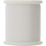 Fil de perles en nylon KO, couleur blanche, 100 % nylon pré-ciré japonais, 330TEX, cordons de nouage résistants aux enchevêtrements, bobine de 50 m, utilisation pour les projets de perles de rocaille, le travail sur métier à tisser et le tissage de perles