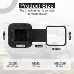 UYYE Couvercle d'attelage de remorque en caoutchouc de 2 pouces, capuchon de bouchon de tube de remorquage en caoutchouc drapeau américain, accessoires extérieurs de voiture adaptés à la plupart des récepteurs d'attelage de véhicules, capuchon de bouchon 