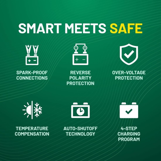 Battery Tender Junior 12 V, 800 mA Chargeur et mainteneur de batterie pour batteries au plomb et au lithium – Chargeur de batterie commutable pour sports motorisés – 022-0199-DL-WH