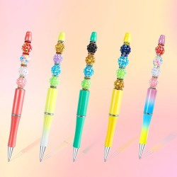 250 pièces de perles pour stylos, perles focales pour stylos à perles, perles en strass, perles d'espacement pour bracelets