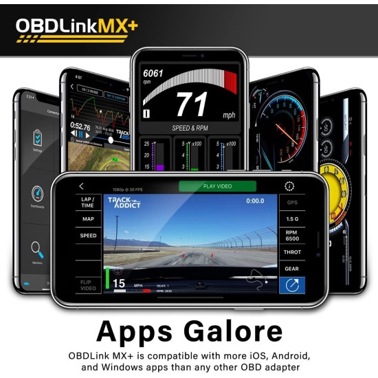Scanner Bluetooth OBDLink MX+ OBD2 pour iPhone, Android et Windows