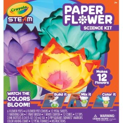 Crayola Kit scientifique de fleurs en papier, fleurs aux couleurs changeantes, cadeau pour les enfants de 7, 8, 9, 10 ans