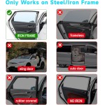 Pare-soleil de voiture, 2 pièces, pare-soleil magnétique double couche pour fenêtres latérales, couvertures complètes/options de demi-ombrage, rideaux de fenêtre arrière de voiture pour la protection de bébé