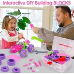 Jouets STEM pour filles de 4, 5, 6, 7, 8 ans et plus, cadeaux d'anniversaire, jouets de construction éducatifs roses pour enfants âgés de 4 à 8, 5 à 7, 8 à 10 ans, activités Stem, jouet de construction pour filles de 4 à 6, 6 à 8 ans, jeux créatifs, idée 