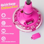 HopeRock Jouet à sauter pour filles de 6 à 10 ans, cadeaux d'anniversaire pour fille, 3 modes amusants, roue lumineuse clignotante, compteur numérique LED, batterie remplaçable, cadeaux d'anniversaire pour fille de 6 à 10 ans et plus, jouets d'extérieur a