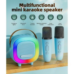Mini haut-parleur de machine de karaoké pour enfants adultes, Bluetooth portable avec 2 microphones sans fil, idées de cadeaux d'anniversaire pour la journée des enfants, jouets pour adolescents garçons et filles âgés de 4, 5, 6, 7, 8, 9, 10, 11, 12 ans e Mini haut-parleur de machine de karaoké pour enfants adultes, Bluetooth portable avec 2 microphones sans fil, idées de cadeaux d'anniversaire pour la journée des enfants, jouets pour adolescents garçons et filles âgés de 4, 5, 6, 7, 8, 9, 10, 11, 12 ans e