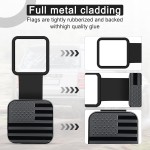 UYYE Couvercle d'attelage de remorque en caoutchouc de 2 pouces, capuchon de bouchon de tube de remorquage en caoutchouc drapeau américain, accessoires extérieurs de voiture adaptés à la plupart des récepteurs d'attelage de véhicules, capuchon de bouchon 