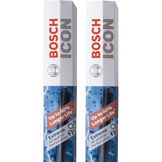 BOSCH 22A22B Balais d'essuie-glace ICON Beam - Côté conducteur et passager - Jeu de 2 balais (22A et 22B)