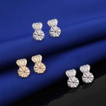 3 paires de rehausseurs de boucles d'oreilles, fermoirs de boucles d'oreilles hypoallergéniques de 8 mm pour oreilles tombantes, fermoirs de boucles d'oreilles couronne réglables pour boucles d'oreilles lourdes (8 mm 2 argent + 1 or)
