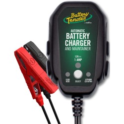 Battery Tender Junior 12 V, 800 mA Chargeur et mainteneur de batterie pour batteries au plomb et au lithium – Chargeur de batterie commutable pour sports motorisés – 022-0199-DL-WH