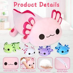 KMUYSL Jouets en peluche Axolotl pour garçons et filles âgés de 0 1 2 3 4 5 6 7 8 ans et plus - Animal en peluche Axolotl maman avec 4 bébés axolotls dans son ventre, cadeaux d'anniversaire de Noël pour bébé, tout-petit, enfants KMUYSL Jouets en peluche Axolotl pour garçons et filles âgés de 0 1 2 3 4 5 6 7 8 ans et plus - Animal en peluche Axolotl maman avec 4 bébés axolotls dans son ventre, cadeaux d'anniversaire de Noël pour bébé, tout-petit, enfants