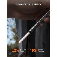 AstroAI Lot de 2 manomètres pour pneus 10-75 PSI, calibrés selon ANSI B40.1 Grade B (2 %), corps en acier inoxydable, buse en métal 3 mesures pour voitures, vélos, véhicules