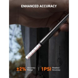 AstroAI Lot de 2 manomètres pour pneus 10-75 PSI, calibrés selon ANSI B40.1 Grade B (2 %), corps en acier inoxydable, buse en métal 3 mesures pour voitures, vélos, véhicules AstroAI Lot de 2 manomètres pour pneus 10-75 PSI, calibrés selon ANSI B40.1 Grade B (2 %), corps en acier inoxydable, buse en métal 3 mesures pour voitures, vélos, véhicules