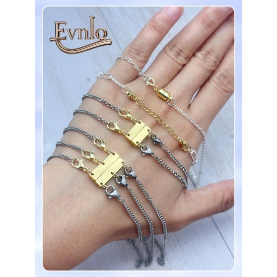 Ensemble de fermoirs multi-colliers et d'extension de chaîne et de fermoirs magnétiques pour bijoux, rallonges de collier de styles multiples en or et en argent pour femmes