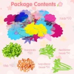 ChainnForces Kit d'artisanat de bouquet de fleurs pour la fabrication de 32 fleurs, fleurs en tissu pour l'artisanat, construisez votre bouquet, pièces de jouets