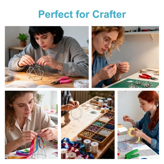 Fil artisanal galvanisé de calibre 20 – 164 pi (0,032 po), fil métallique professionnel pour accrocher des photos (15 lb), formation de bonsaï, artisanat et projet de bricolage léger