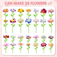 ChainnForces Kit d'artisanat de bouquet de fleurs pour la fabrication de 32 fleurs, fleurs en tissu pour l'artisanat, construisez votre bouquet, pièces de jouets