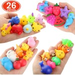 Squishies, paquet de 26 jouets Mochi Squishy – Squishys de chat Kawaii, animaux à montée lente – cadeaux de fête, sac de cadeaux, cadeaux d'anniversaire, mini Squishies, jouet anti-stress